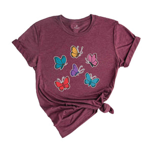 Butterfly Shirt, Colorful Butterfly Shirt, Butterfly Gift, Cute Butterfly Shirt, Butterfly Lovers Shirt, Butterfly Wings Shirt