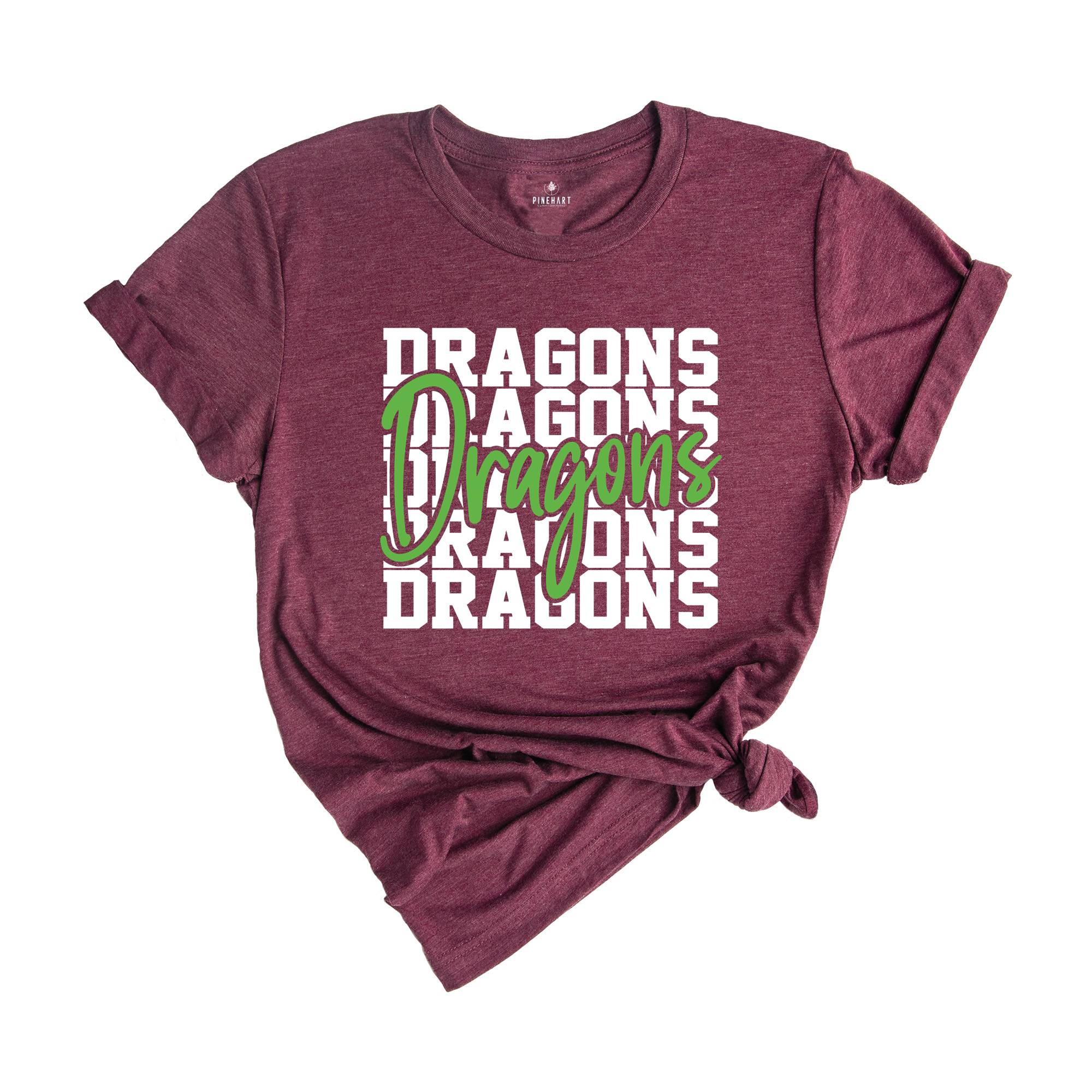 Team Mascot Shirt, Dragons Team Shirt, Dragons Team Spirit Shirt, Dragons Fan Shirt, Dragons School Shirt, Dragons School Spirit