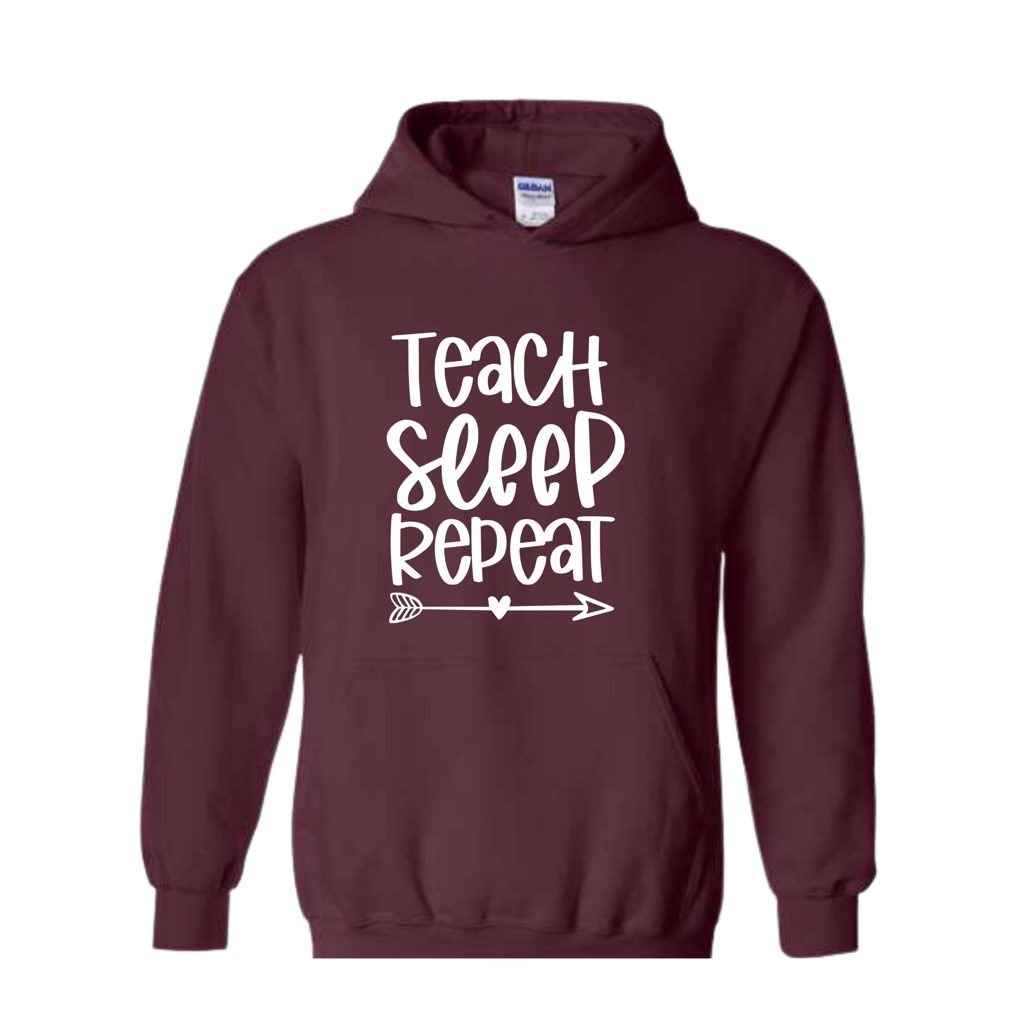 Teach Sleep Repeat Sweatshirt, Funny Teacher Sweatshirt, Teacher Sweatshirt, Teacher Gift, Teacher Appreciation, Back To School Sweatshirt