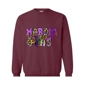 Mardi Gras Celebration Sweatshirt, Festival Hoodie, Carnival Sweatshirt, Party Wear, Mardi Gras Gift