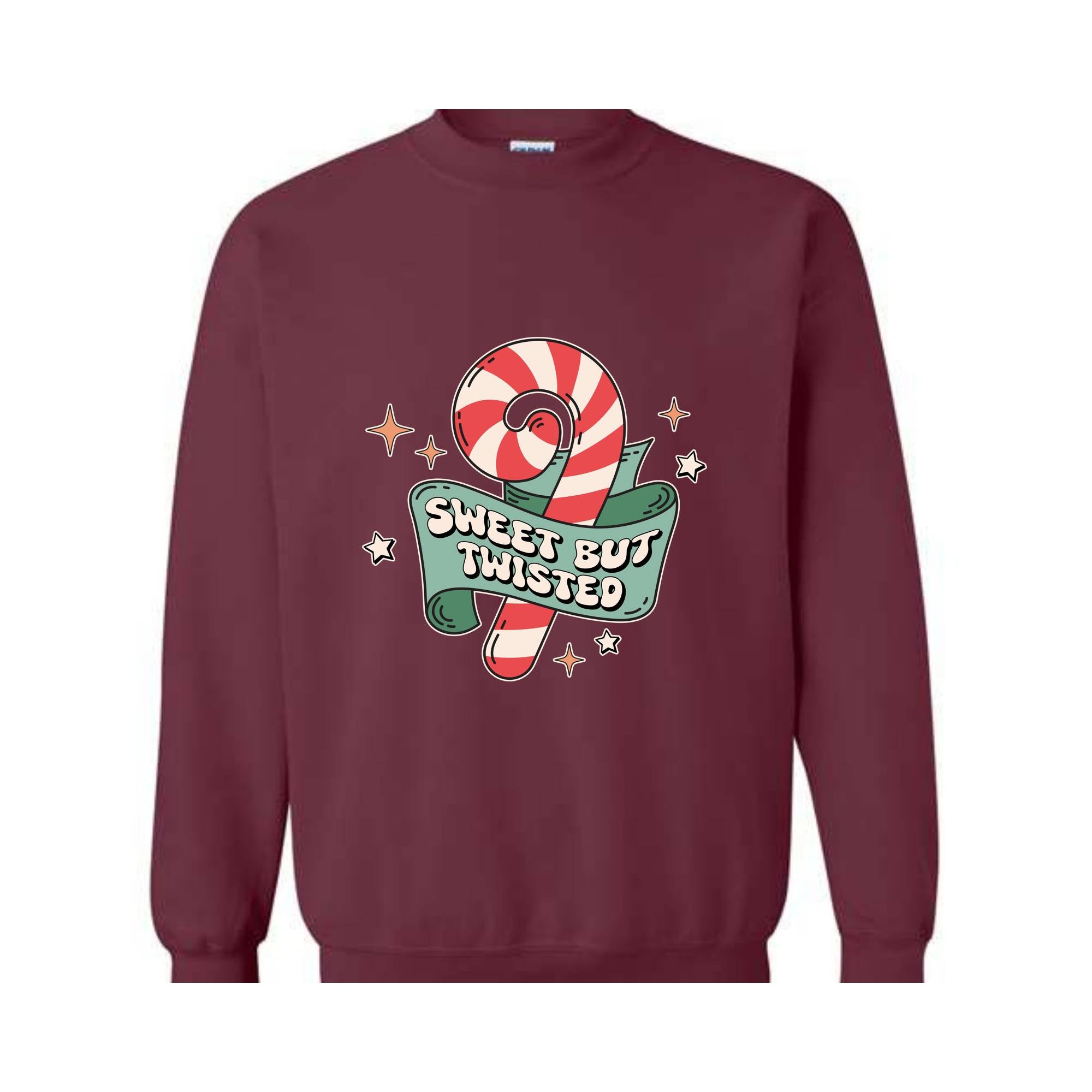 Sweet But Twisted Sweatshirt, Christmas Sweatshirt, Christmas Gifts, Christmas Candy Sweatshirt, Christmas Family Sweatshirt