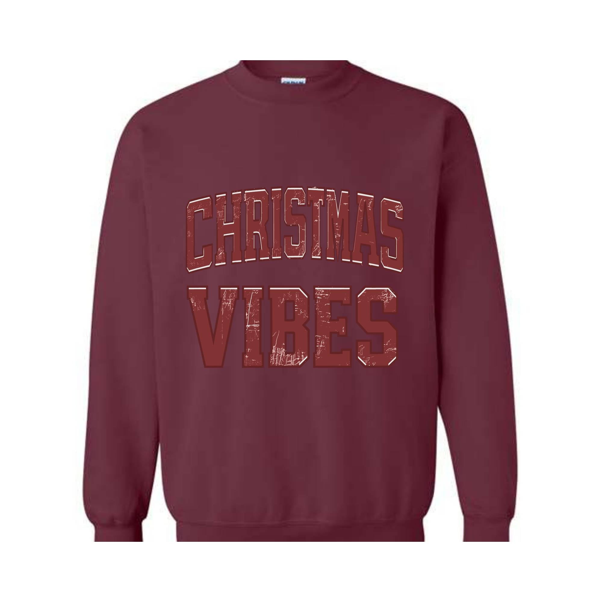 Christmas Vibes Christmas Sweatshirt, Retro Christmas Sweatshirt, Womens Christmas Sweatshirt, Holiday Sweater