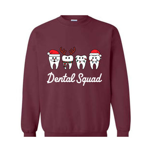 Dental Squad Sweatshirt, Christmas Teeth Sweat, Cute Dental Gift