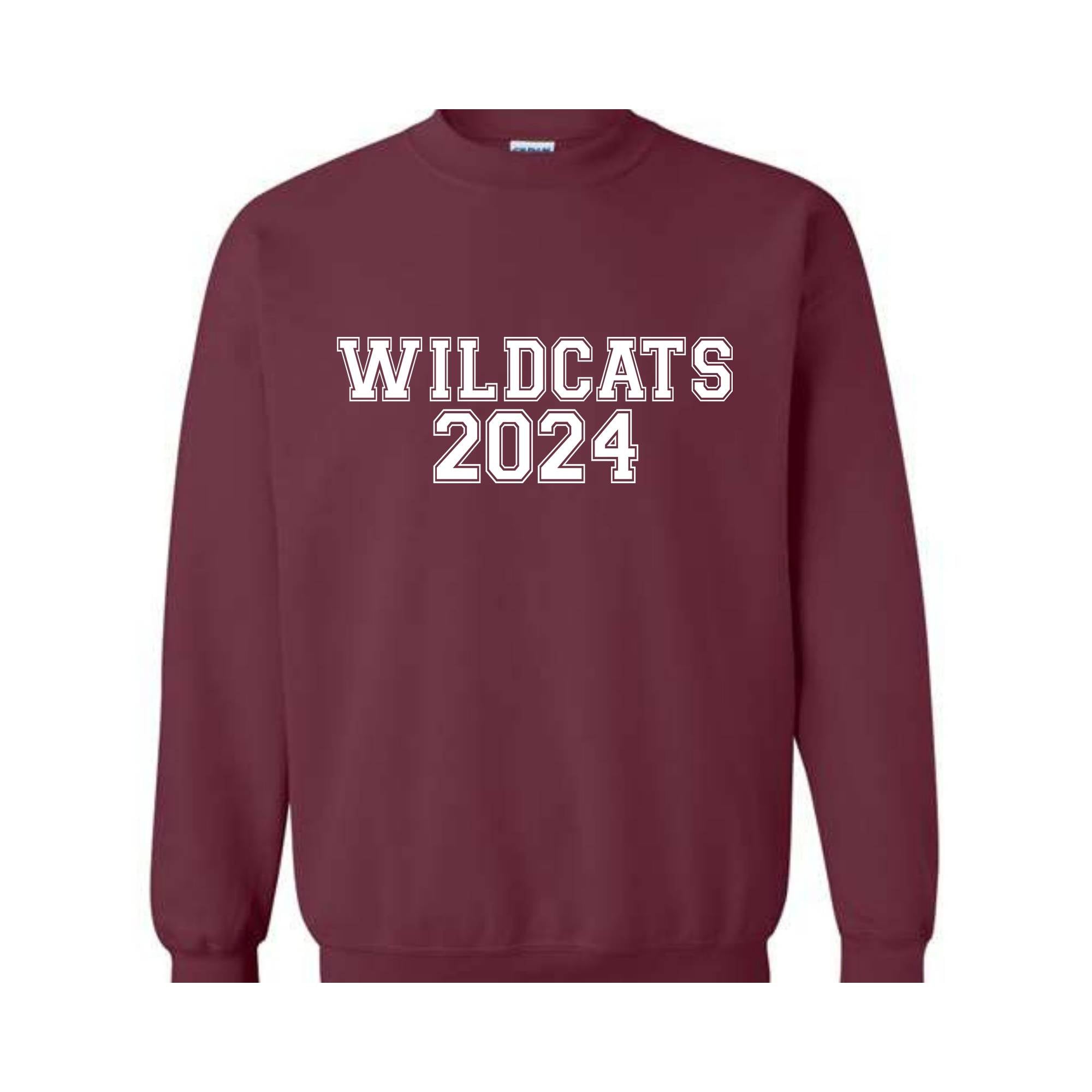 Team Mascot Sweat, Wildcats Sweatshirt, Mascot Crewneck, School Team Spirit, Wildcats Fan Sweatshirt, Wildcats Football