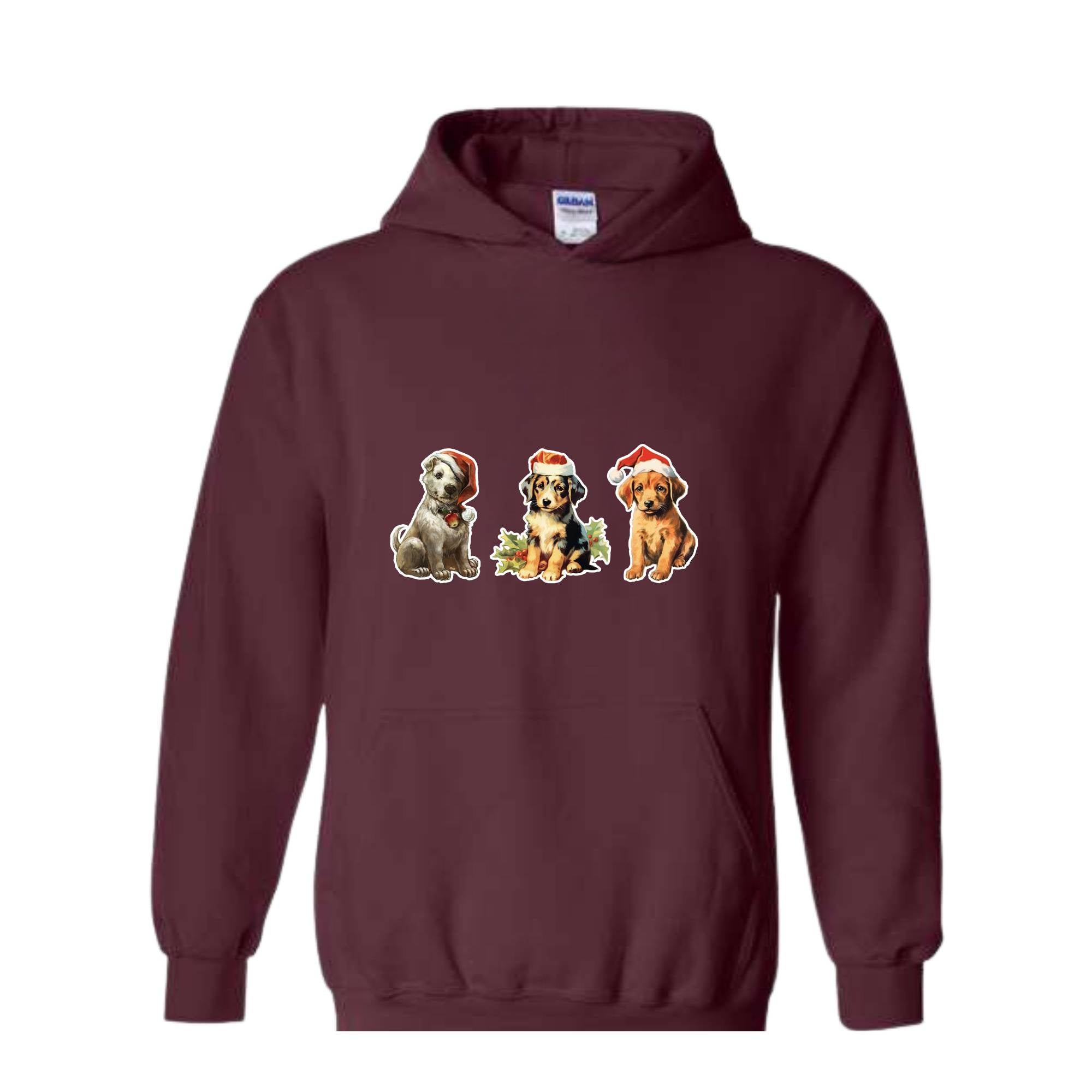 Christmas Dogs Sweatshirt, Vintage Christmas Sweatshirt, Vintage Dogs Sweatshirt, Cute Christmas Dogs, Dog Lover Sweatshirt