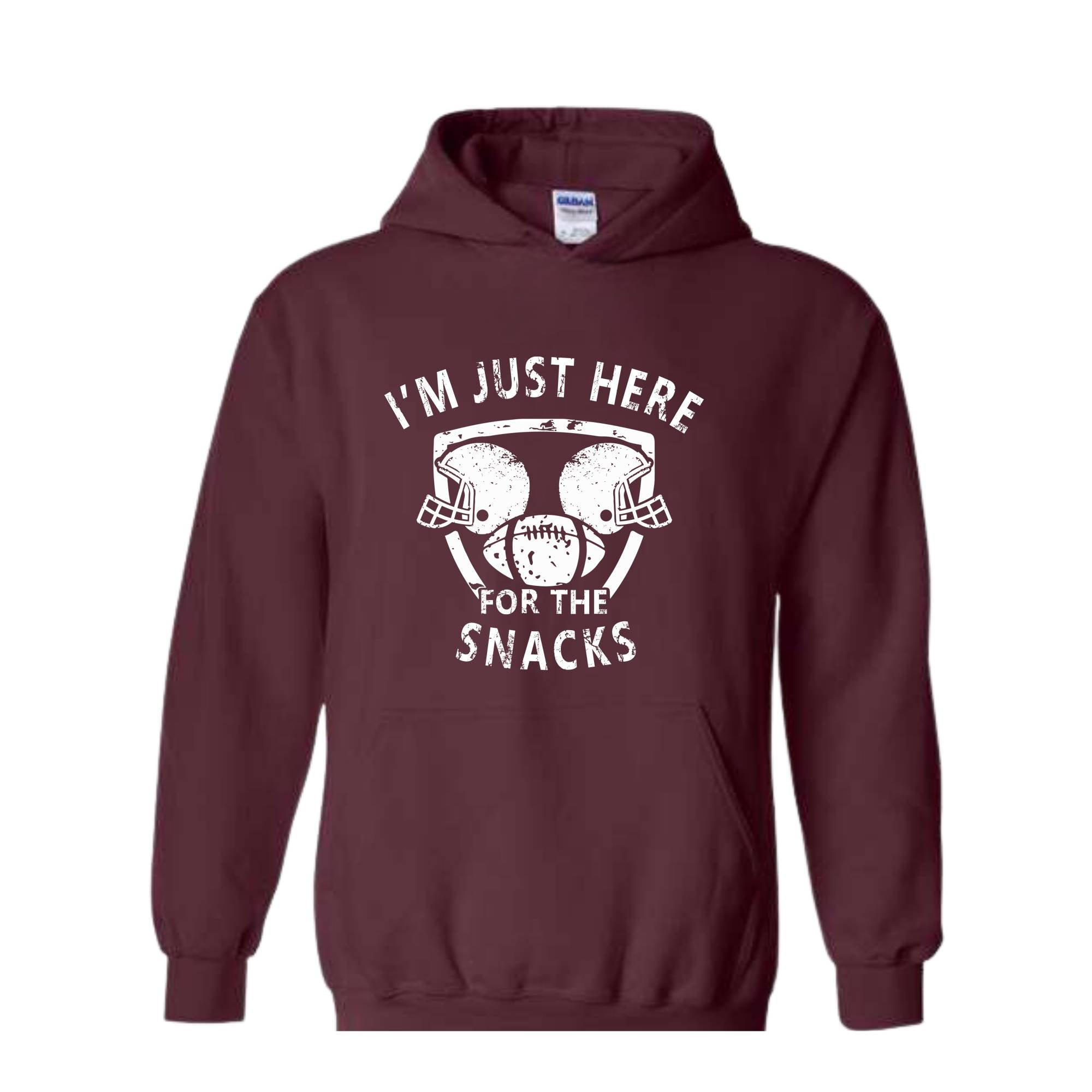 I'm Just Here For The Snacks Sweatshirt, Game Day Sweater, Football Season Sweatshirt, Football Fan Gifts, Sunday Game Apparel