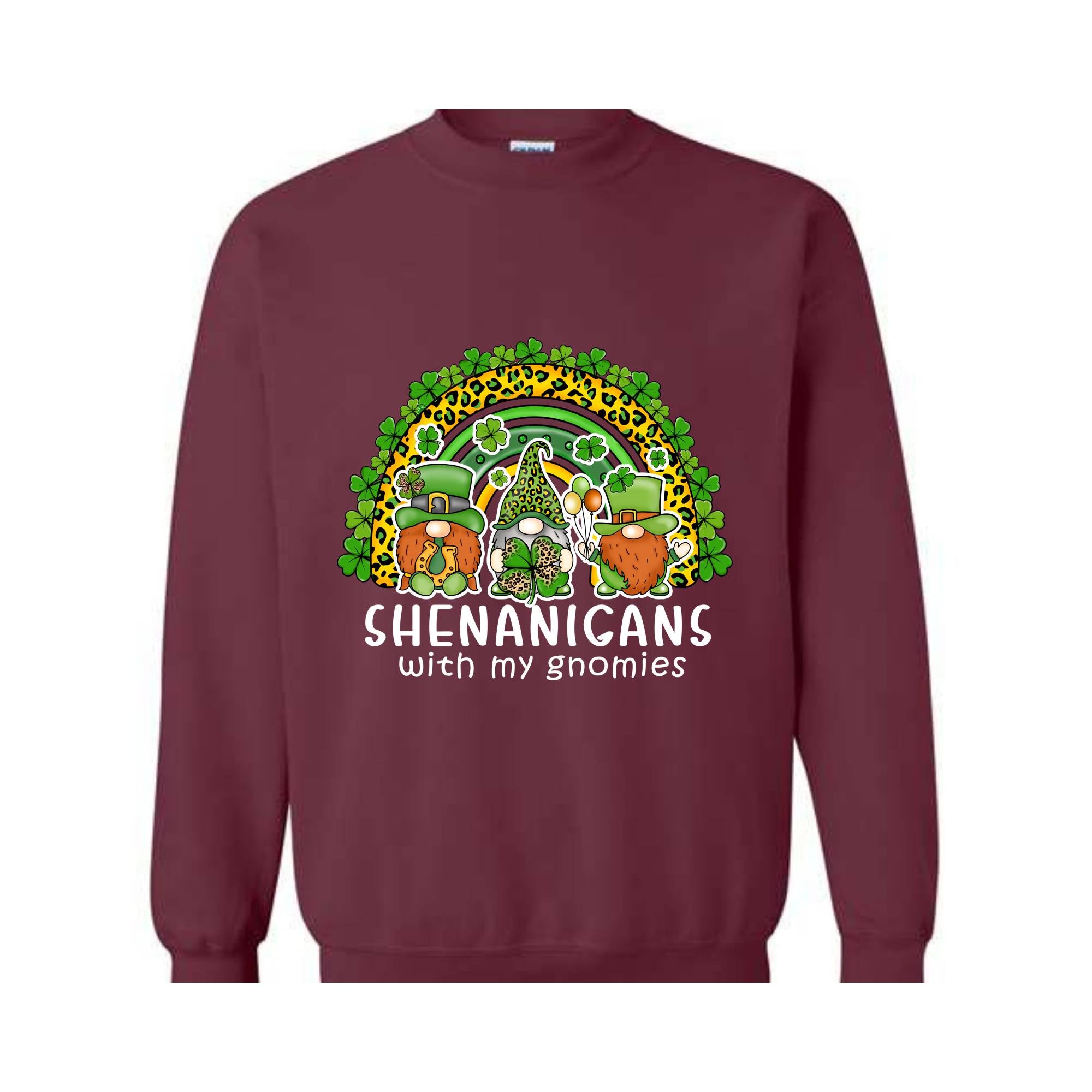 Shenanigans With My Gnomies Sweatshirt, St. Patricks Day Sweatshirt, Lucky Sweatshirt, Gnome Sweatshirt, Boho Rainbow Sweatshirt