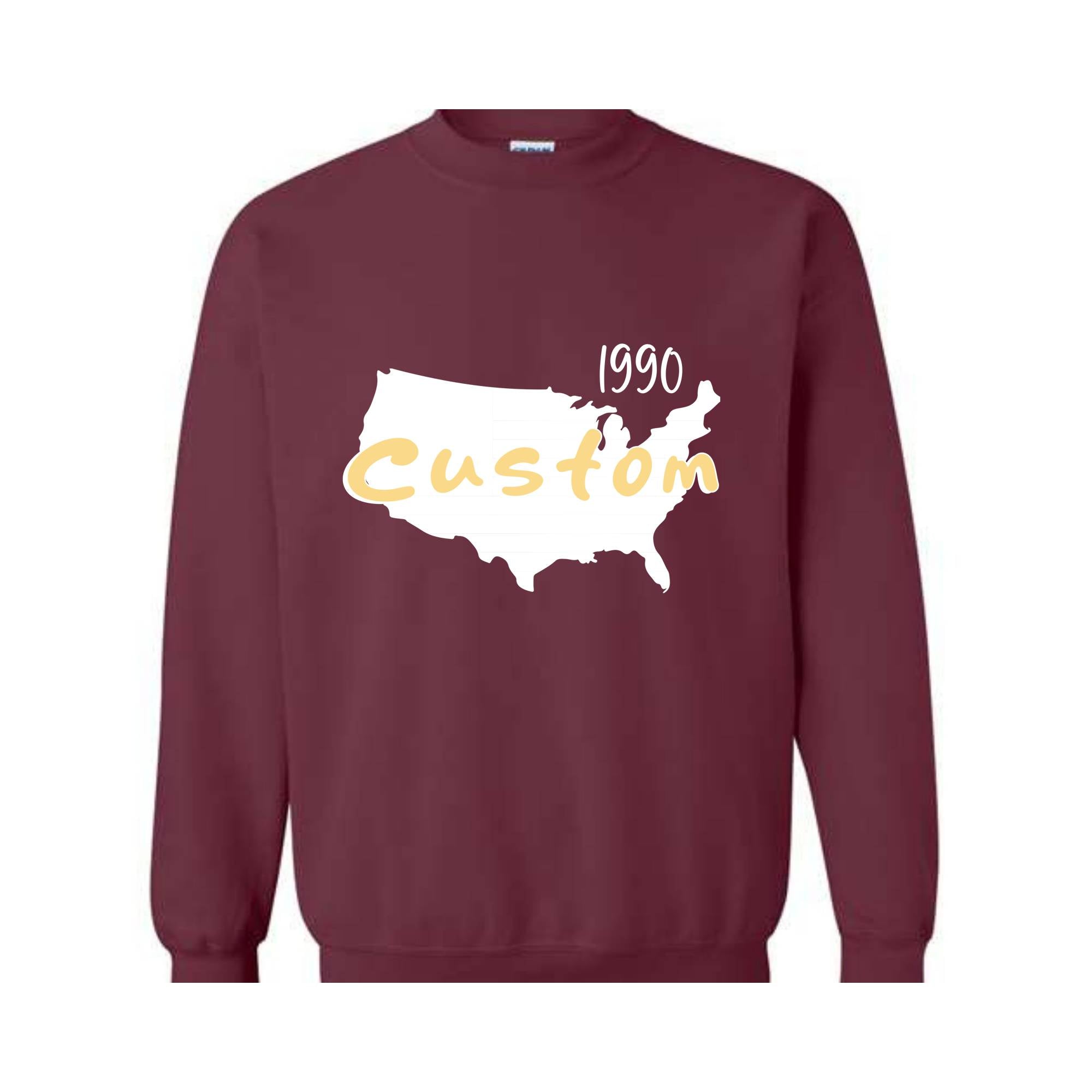 Custom your State Sweater, States Sweater, Taxes Sweater, Boston Sweater, States Name, Custom Date the state was founded Sweater