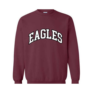 Team Mascot Sweatshirt, Eagles Team Sweatshirt, Eagles Football Sweatshirt, Eagles Fan Sweatshirt, Eagle Mascot Sweatshirt