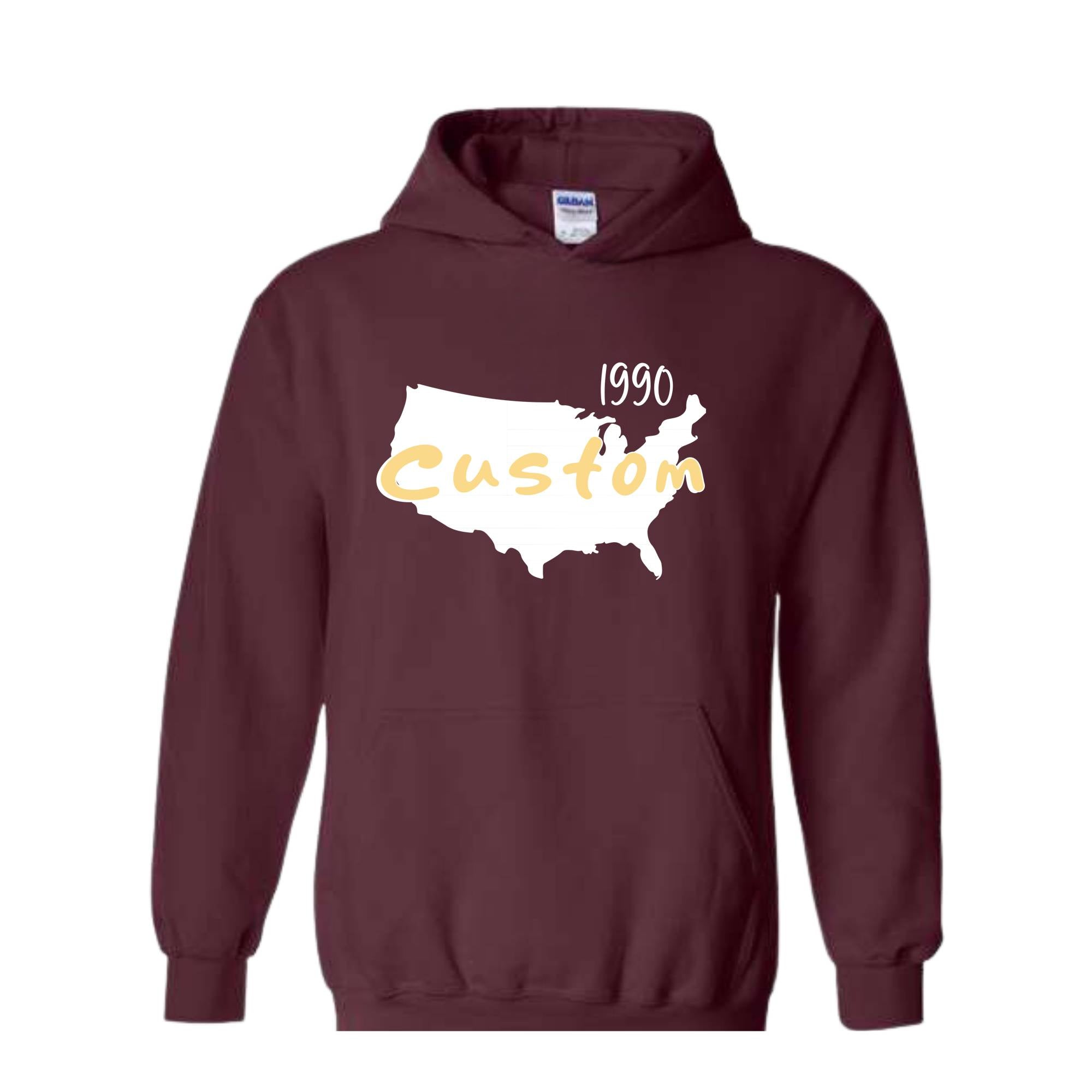 Custom your State Hoodie, States Hoodie, Taxes Hoodie, Boston Hoodie, States Name, Custom Date the state was founded Hoodie