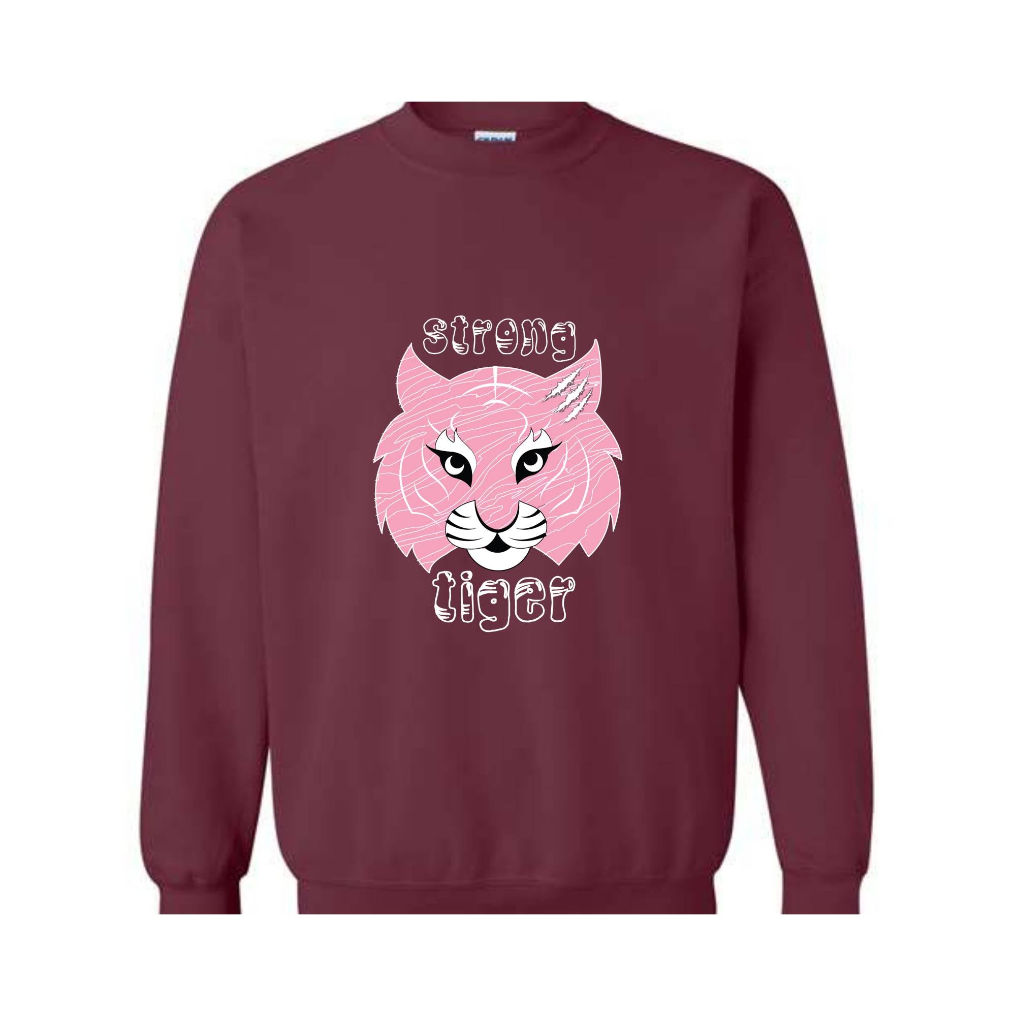 Tiger Sweater, Trendy Sweater, Pink Tiger, Resistance Tiger Sweatshirt, Strong Tiger Sweater, Strong and Resistant Qualities