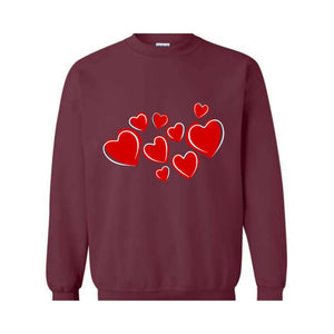 Heart Sweatshirt, Valentine Sweatshirt, Cute Valentine Sweatshirt, Valentine's Day Sweatshirt, Love Sweatshirt