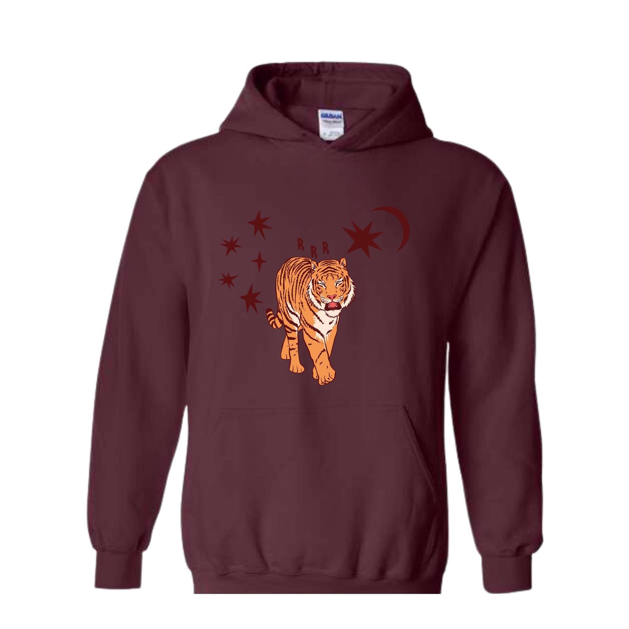 Tiger Sweatshirt, Retro Tiger Lover Hoodie, Celestial Tiger Sweatshirt, Asian Tiger Hoodie, Zodiac Aesthetic Sweatshirt, Astrology Hoodie