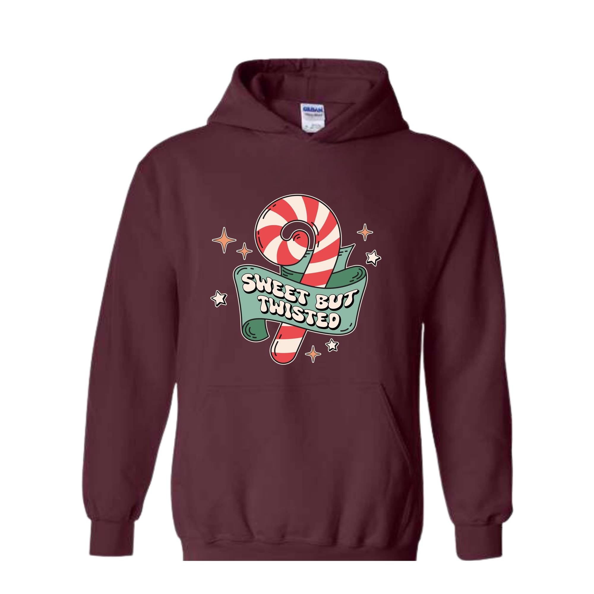 Sweet But Twisted Hoodie, Christmas Hoodie, Christmas Gifts, Christmas Candy Hoodie, Christmas Family Hoodie