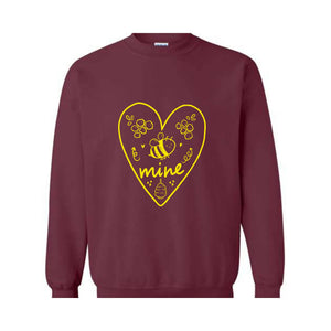 Bee Mine Sweatshirt, Valentine Couple Sweatshirt, Heart Sweatshirt, Valentine Matching Sweatshirt, Valentines Day Sweater