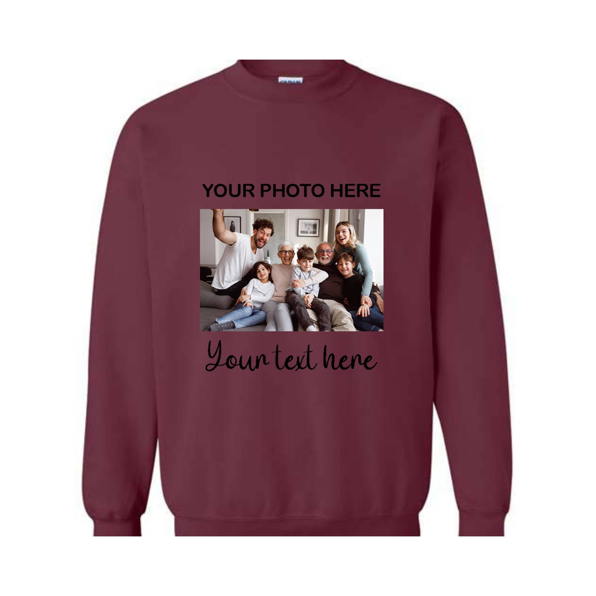 Custom Photo Sweatshirt, Custom Text Shirt, Personalized Photo Shirt, Birthday photo Shirt, Custom Picture Shirt, Personalized Custom Text