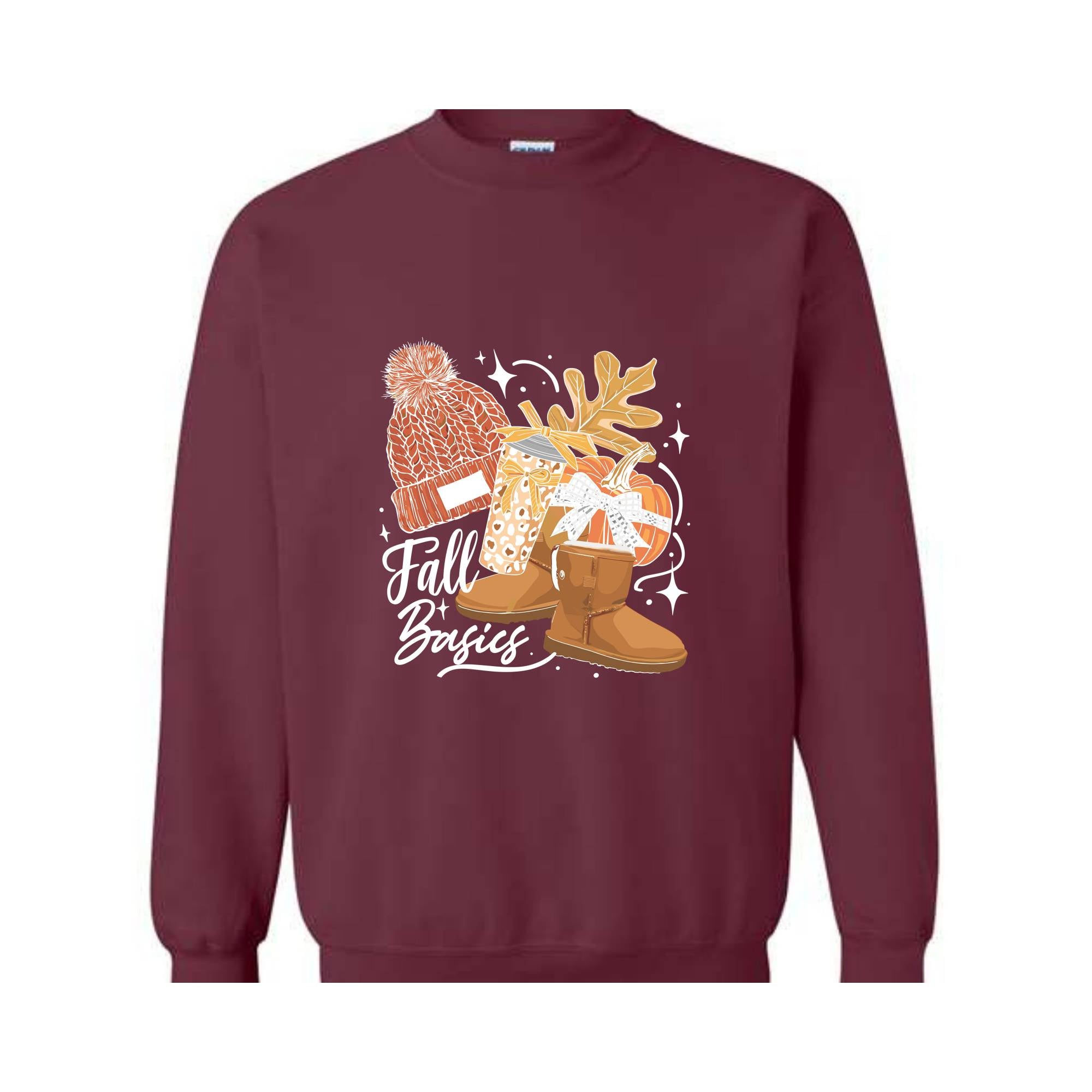 Fall Basics Crewneck Sweatshirt, Coquette Pumpkin Festival Cozy Shirt Sweater, Happy Fall Y’all, Fall Lover Shirt