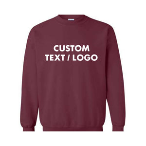 Custom Text And Logo Sweatshirt, Personalized Logo Sweatshirt, Custom Sweatshirt Gifts, Matching Family Sweatshirts