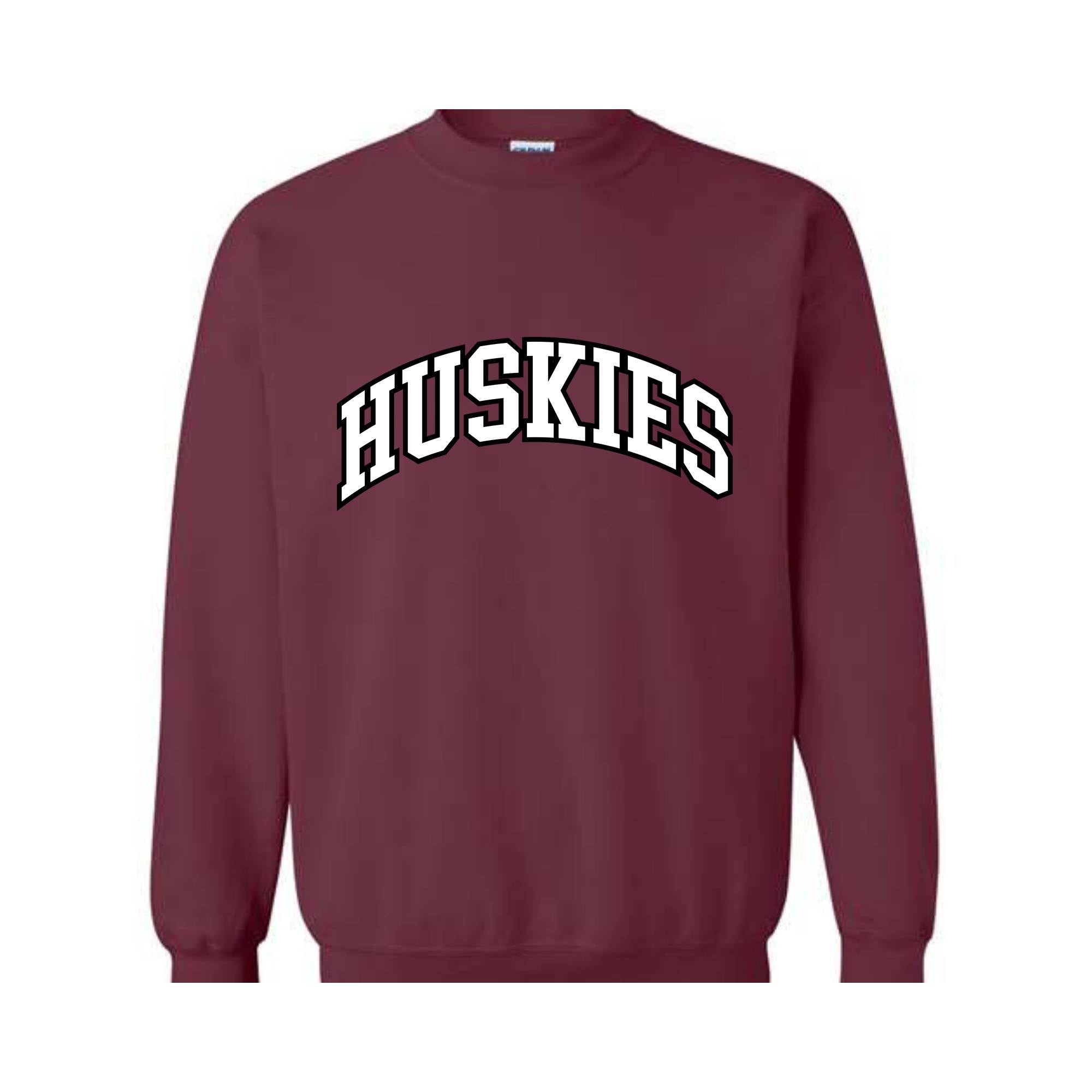 Team Mascot Huskies Team Sweatshirt, Huskies Team Spirit Sweatshirt, Huskies Fan Sweatshirt, Huskies School Gift, Huskies School Spirit