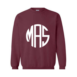 Monogram Sweatshirt, Monogram Hoodie, Custom Initials Sweatshirt, Custom Initials Hoodie, Custom Monogram Hoodie, Personalized Monogram