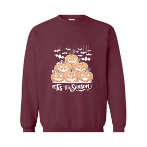 Tis The Season Halloween Sweatshirt, Halloween Sweatshirt,Spooky Season Sweatshirt, Hocus Pocus, Halloween Gift