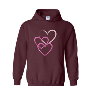 Hearts Valentine Sweatshirt, Valentines Hoodie, Trendy Hearts Hoodie, Cute Hearts Hoodie, Best Valentines Hoodie, Cute Mom Hoodie