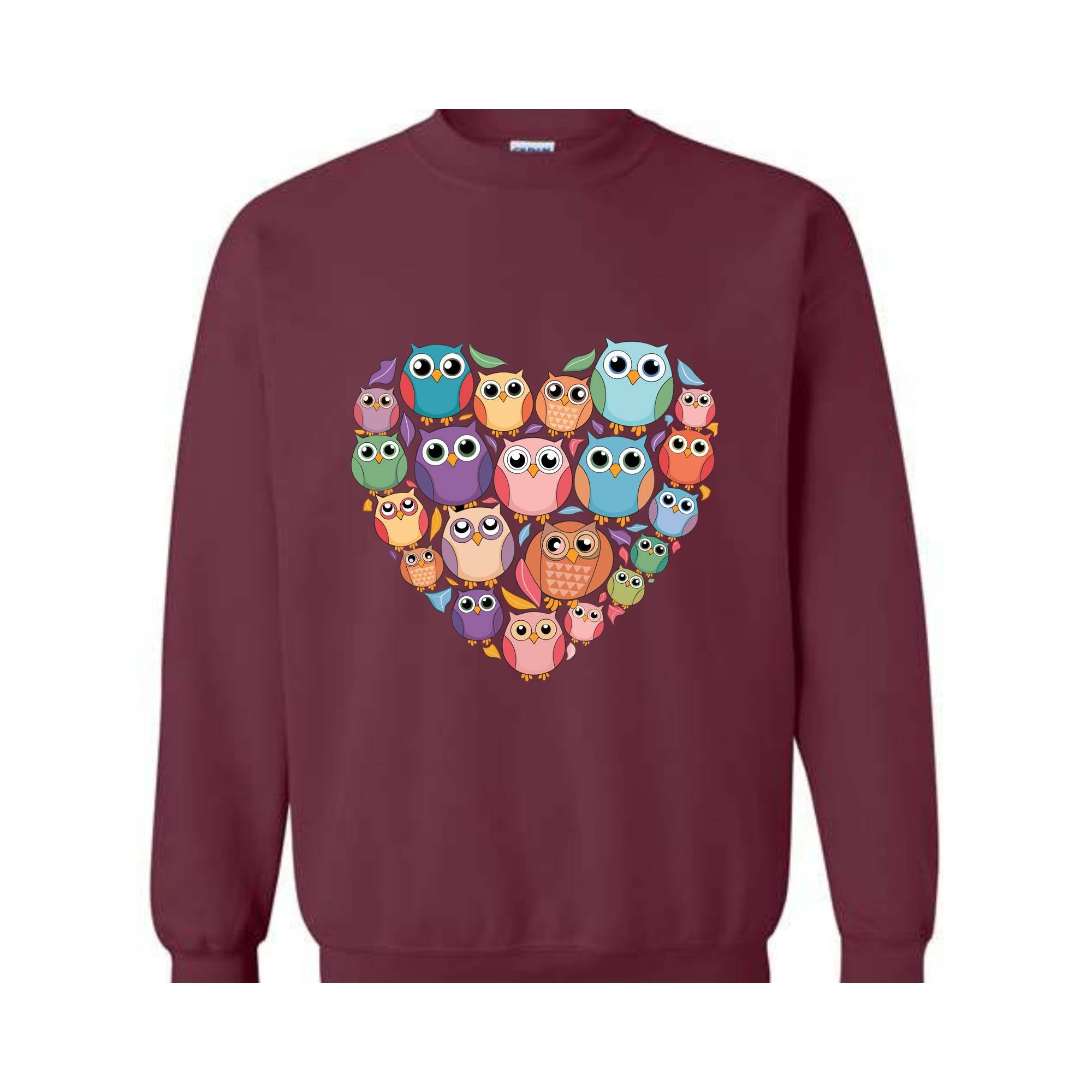 Owl Heart Sweatshirt,  Bird Nerd , Birdwatching , Birding Lover Tee, Ornithologist