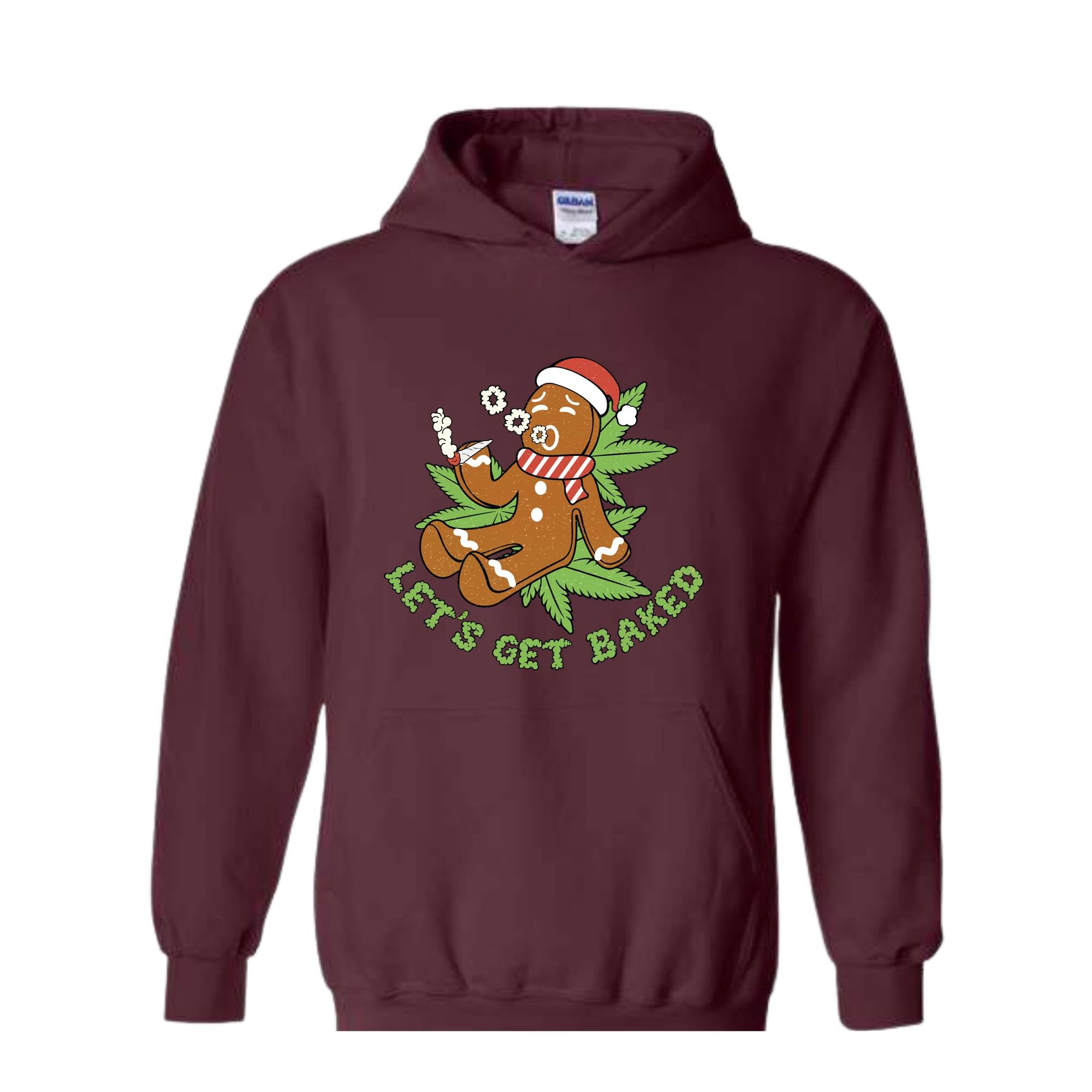 Let's Get Baked Sweatshirt, Gingerbread Sweatshirt, Christmas Sweatshirt, Smoke Weed Sweatshirt, Merry Weedmas Sweatshirt