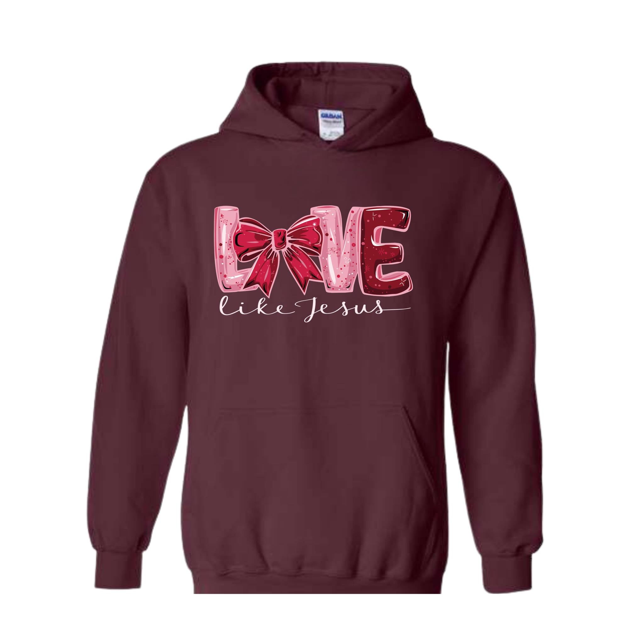 Love Like Jesus Hoodie Christian Valentine Hoodie , Valentine Jesus, Heart Hoodie , Christian Hoodie Gift, Bible Hoodie