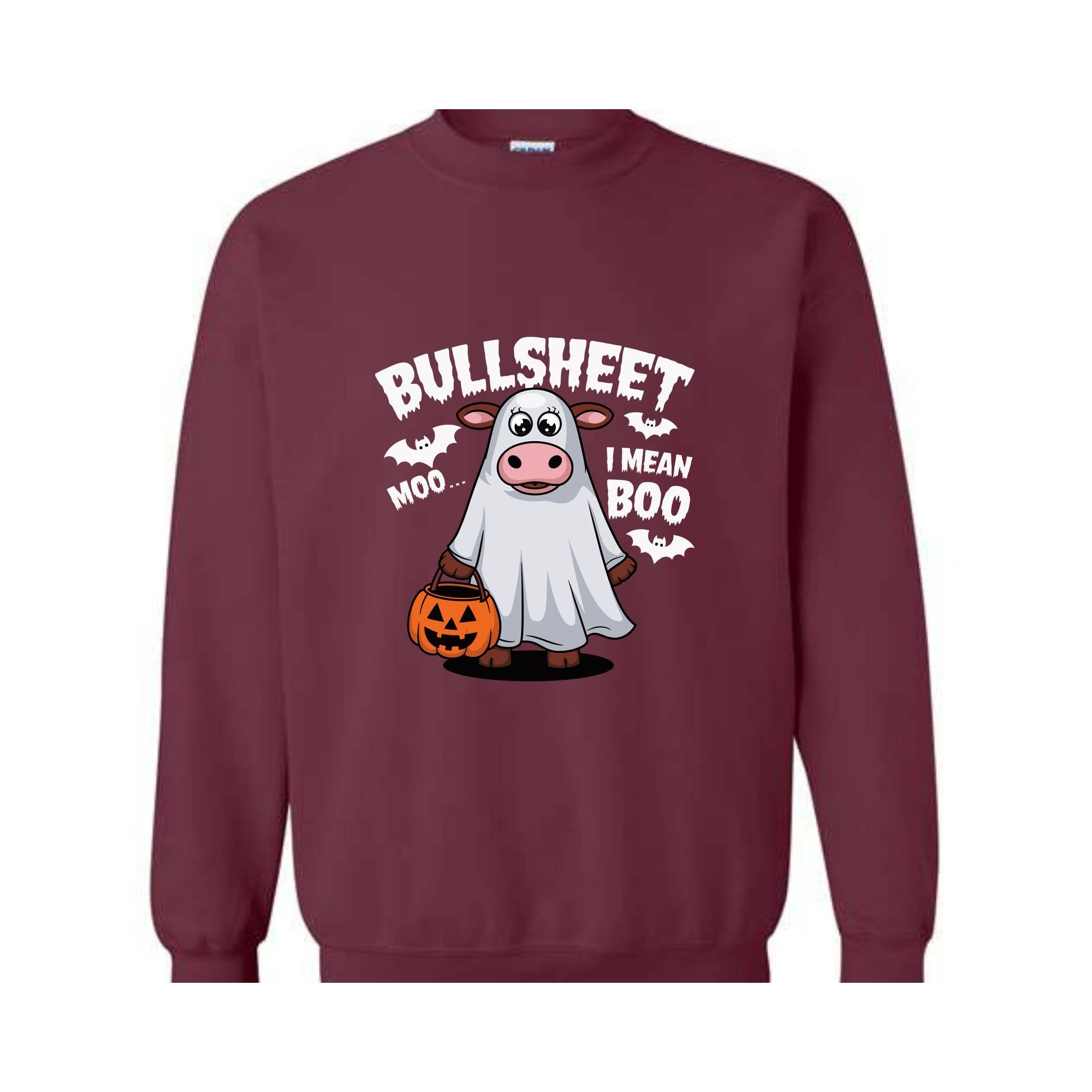 BullSheet Moo I mean Boo Sweatshirt, Halloween Ghost Cow Shirt, Happy Halloween Hoodie, Halloween Ghost Hoodie, Halloween Boo Shirt