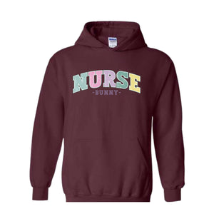 Nurse Bunny Hoodie , Cute Nurse Hoodie , Easter Nurse, Nurse Easter Hoodie , Nurse Appreciation, Nurse Life, Easter Squad