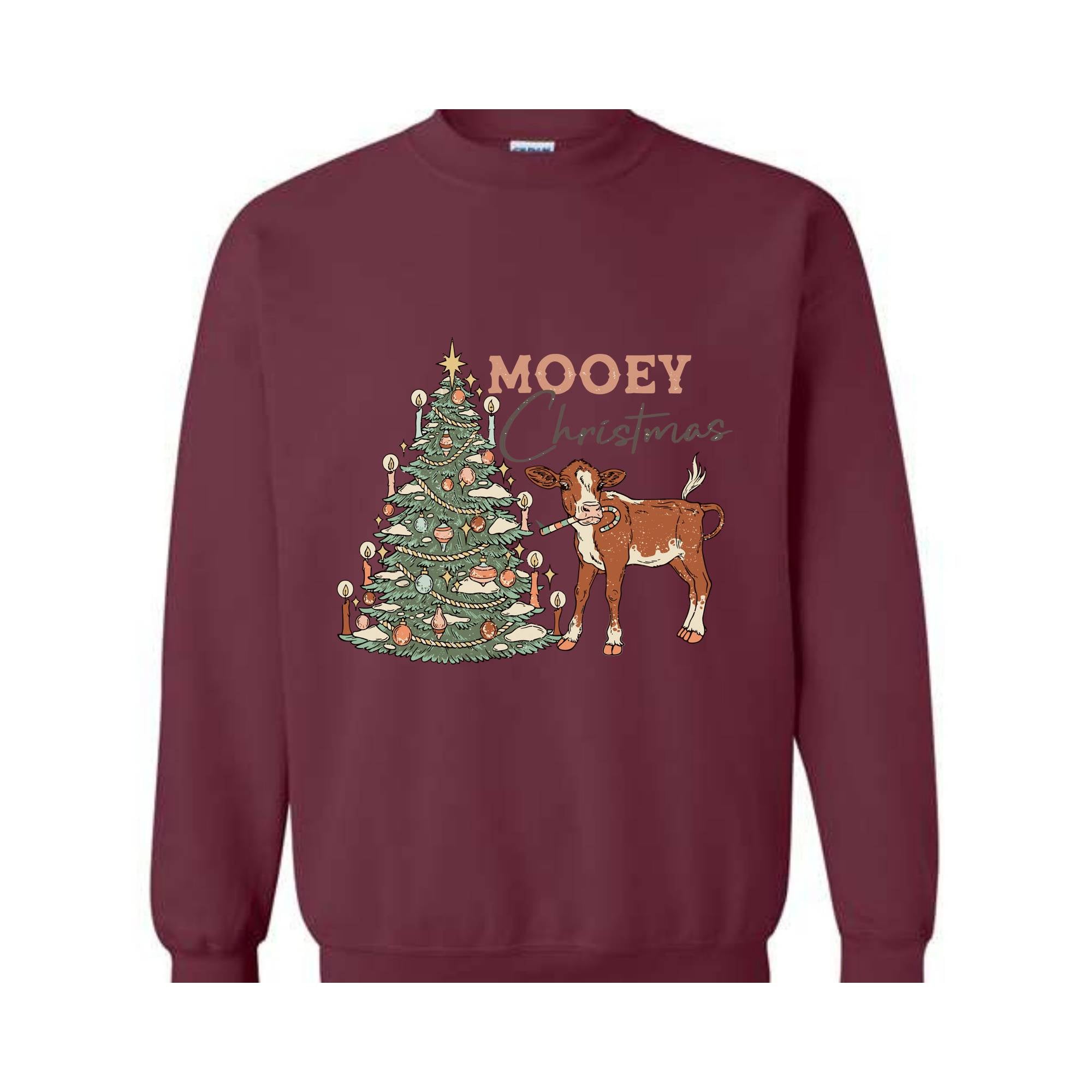 Mooey Christmas Sweatshirt, Western Christmas Sweatshirt, Cowboy Christmas Sweater, Country Christmas, Mooey Xmas