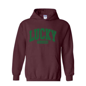 Lucky Teacher Hoodie, Teacher Hoodie, St Patrick Day Hoodie, Lucky Hoodie, Teacher Gift, Irish Hoodie, Clover Hoodie