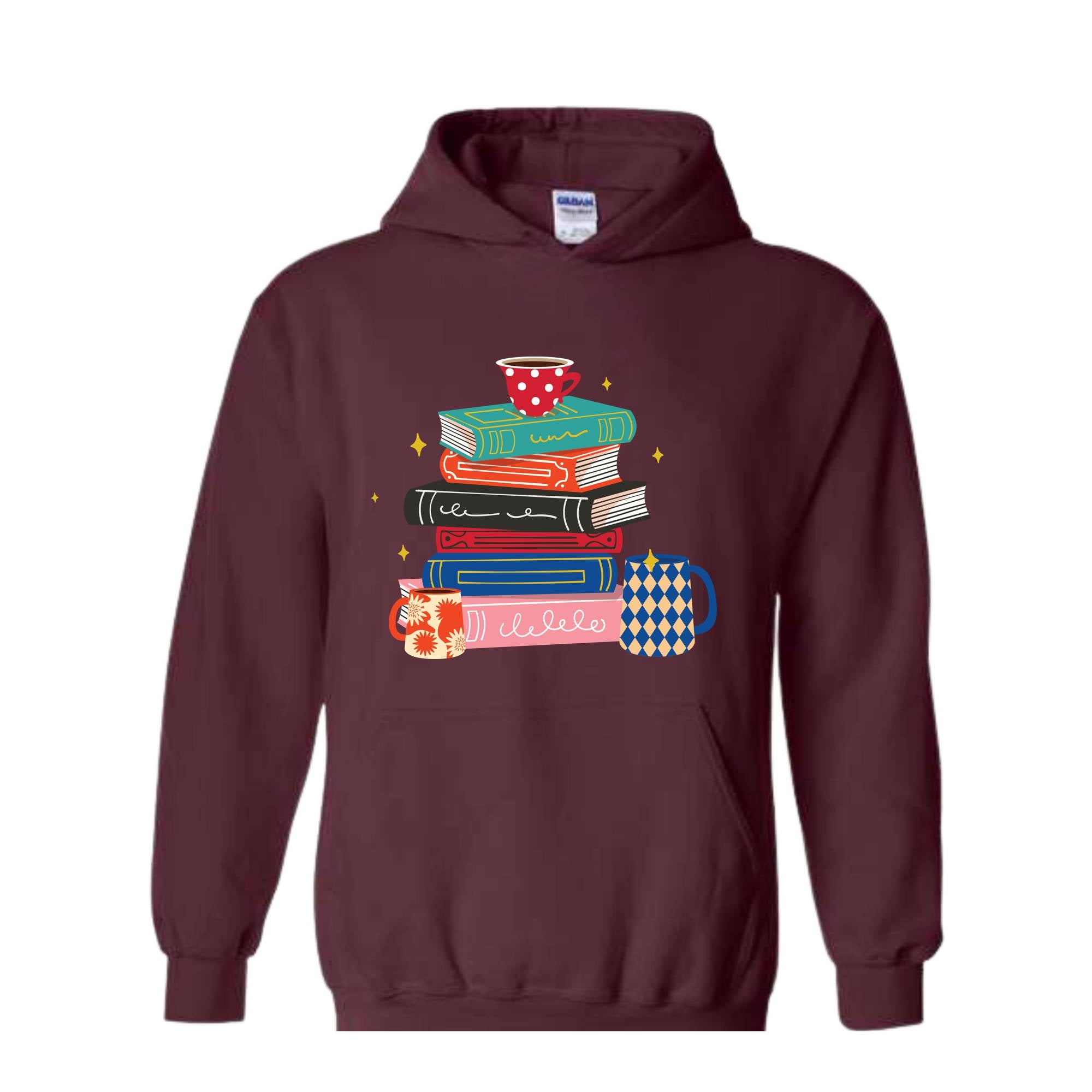 Coffee And Books Sweatshirt, Bookish Hoodie, Gift For Teacher, Librarian Sweater, Cute Books And Coffee Hoodie