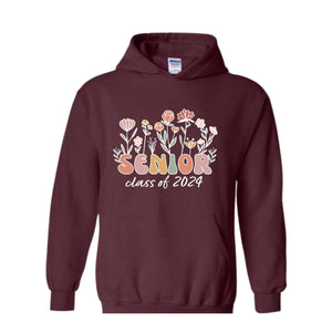 Senior Class of 2024 Sweatshirt, Senior Hoodie, Class of 2024 Sweater, Graduation 2024, High School Sweater, University 24 Hoodie