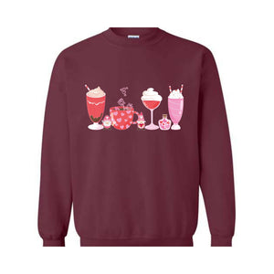 Valentines Coffee Sweatshirt, Valentines Day Sweatshirt, Valentine's Gift, Love and Coffee Sweatshirt, Valentines Sweater