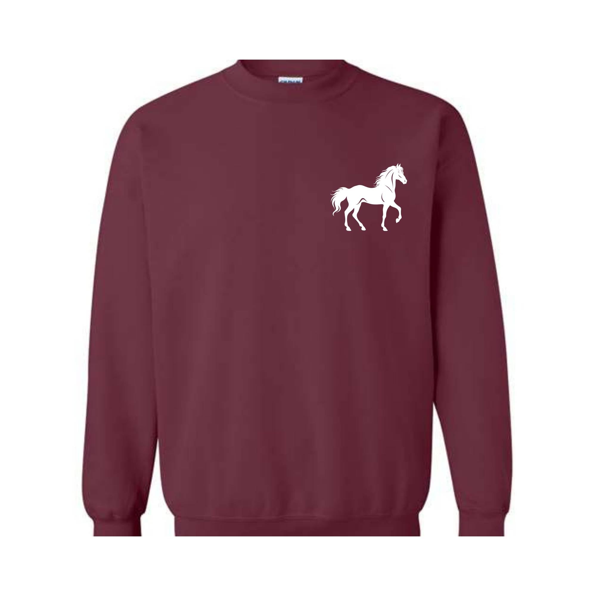 Personalized Equestrian Sweatshirt, Custom Horse Lover , Horse Trainer Gift, Horseback Riding , Girl Horse