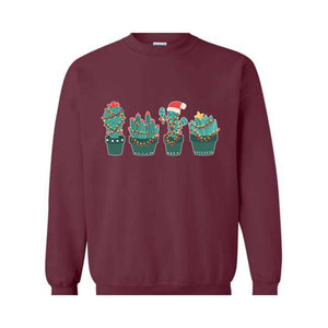 Christmas Cactus Sweatshirt, Cactus Lover Sweatshirt, SOuthern Christmas Sweatshirt, Plant Lover Gifts