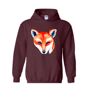 Fox Lover Sweatshirt, Cute Fox Sweatshirt, Fox Sweater, Fox Hoodie, Wild Animal Lover Sweatshirt, Animal Lover Sweatshirt