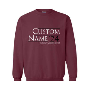 Custom 2024 Sweater, Personalized Election Hoodie, Campaign Sweatshirt, Bachelor Gift, Bridesmaid Sweater, Custom Election Sweater.