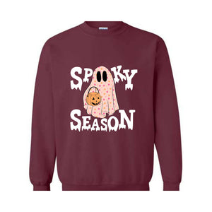 Spooky Season Ghost Sweatshirt, Ghost Sweatshirt, Halloween Favorite, Cute Ghost Sweatshirt, Halloween Gift, Spooky Season Shirt