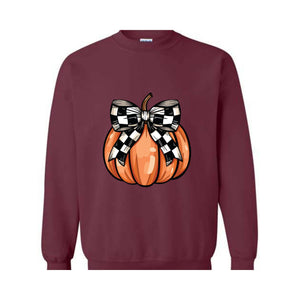 Retro Pumpkin Sweatshirt, Pumpkin Season Sweatshirt, Fall Vibes Sweatshirt, Coquette Pumpkin Sweatshirt, Halloween Pumpkin Season Sweatshirt