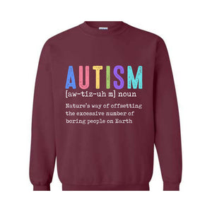 Autism Definition Sweatshirt, Retro Autism Sweatshirt, Autism Mom Sweatshirt, Autism Book lover, Autism Awareness Sweatshirt