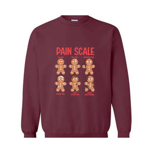 Pain Scale Gingerbread Sweatshirt, Christmas Sweatshirt Christmas Gift For Nurse, Holiday Gifts