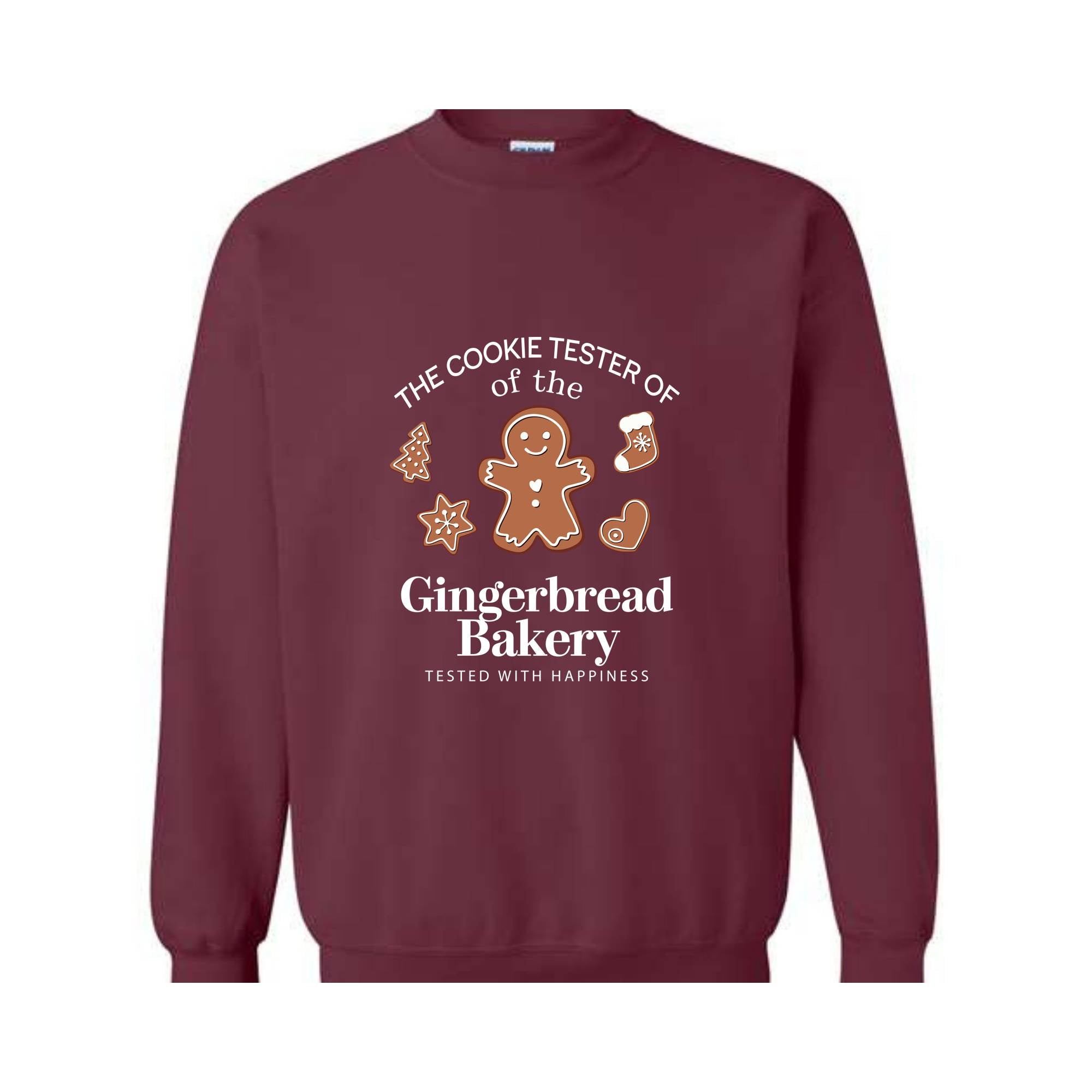 The Cookie Tester Of The Gingerbread Bakery Sweatshirt, Gingerbread Sweatshirt, Christmas Couple Shirt, Funny Santa Sweat, Christmas Gift