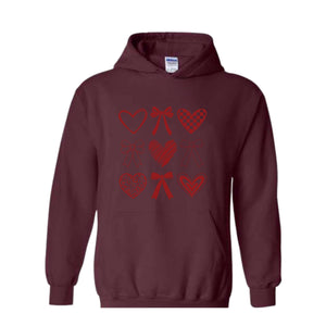 Coquette Valentine Hoodie , Coquette Bow Hoodie , Valentine Bow Sweatshirt, Coquette Valentine Sweatshirt, Valentine Gift