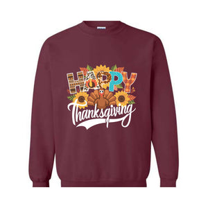 Happy Thanksgiving Shirt, Happy Thanksgiving Turkey Shirt, Pumpkin Season Shirt, Thanksgiving Sweatshirt, Thanksgiving Pumpkin Sweatshirt