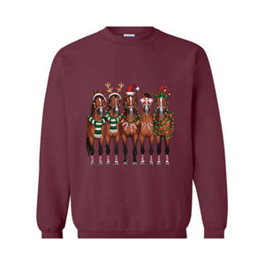 Horse Christmas Sweatshirt,Horse Christmas Shirt For Women, Funny Animals Christmas Sweatshirt, Farm Lover Gift, Funny Christmas Shirt