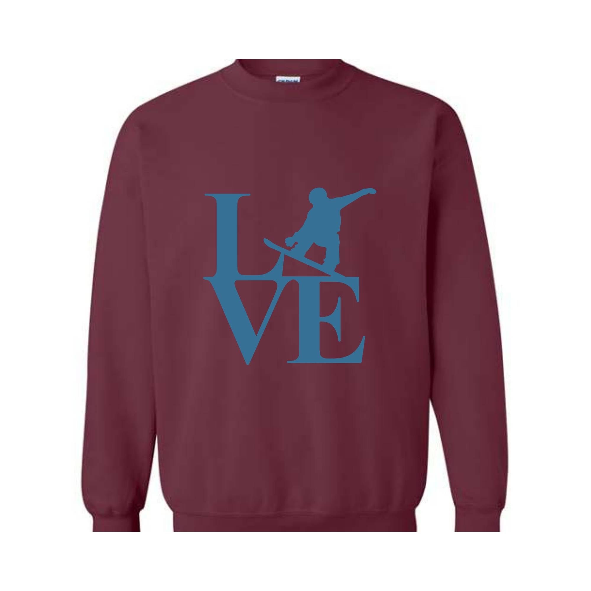 Live Snowboard Sweatshirt, Mountain Snowboarding Sweatshirt, Winter Sports Sweater, Snowboarding Gift