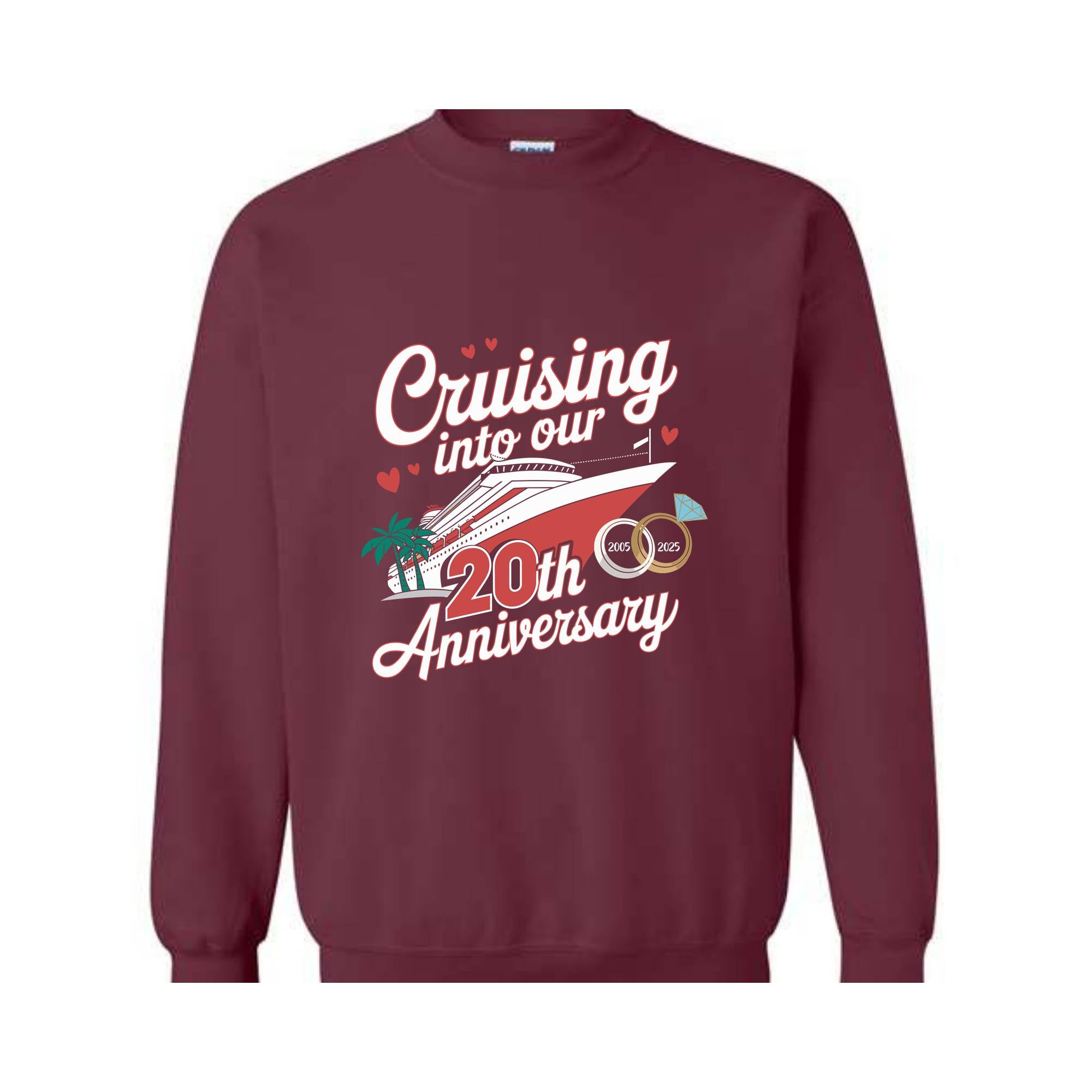 Custom Anniversary Vacation Cruise Sweatshirt, Wedding Anniversary Gift, Anniversary Cruise Crew